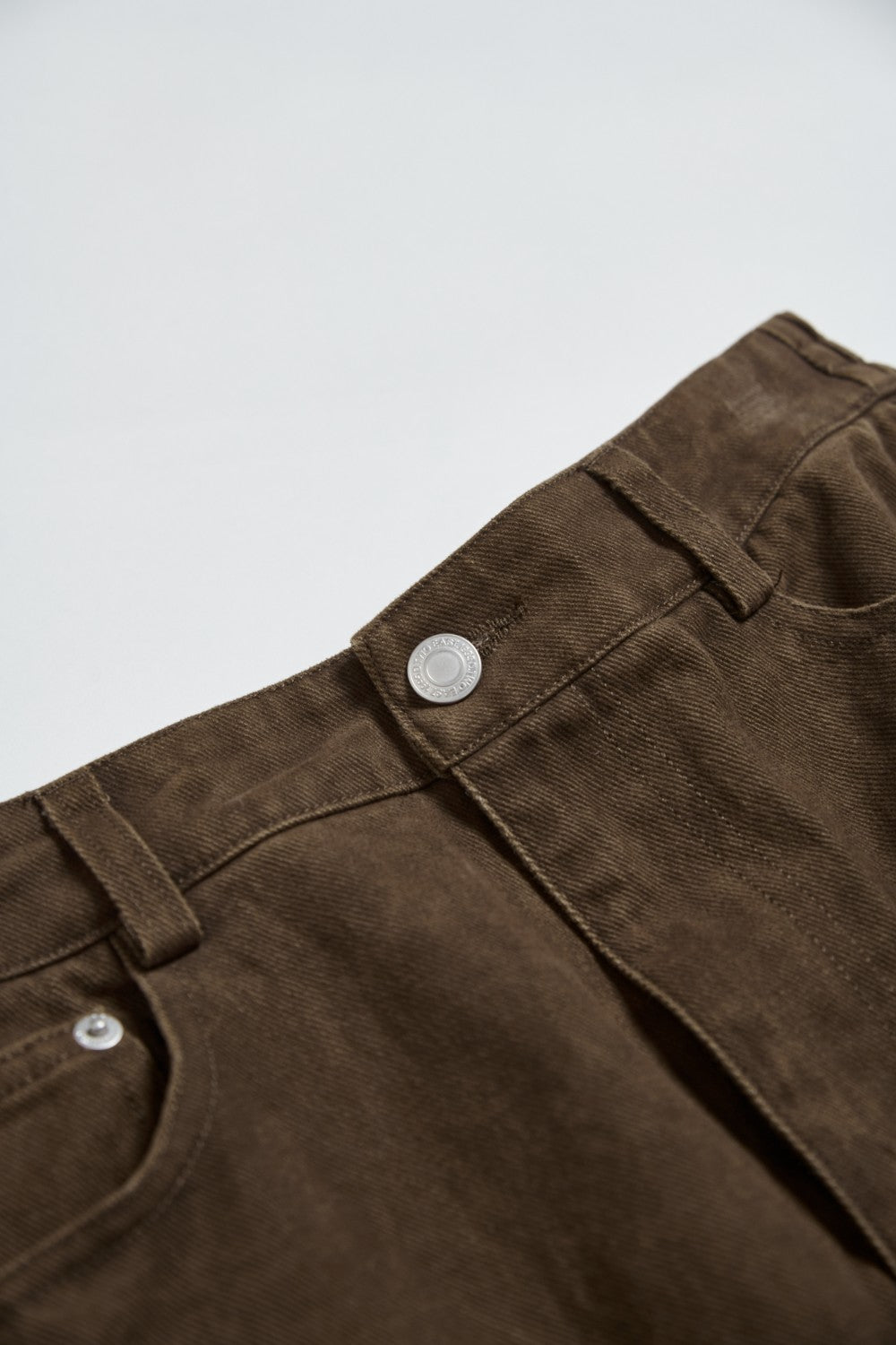 絨面抽鬚斜紋ALINE長裙-咖