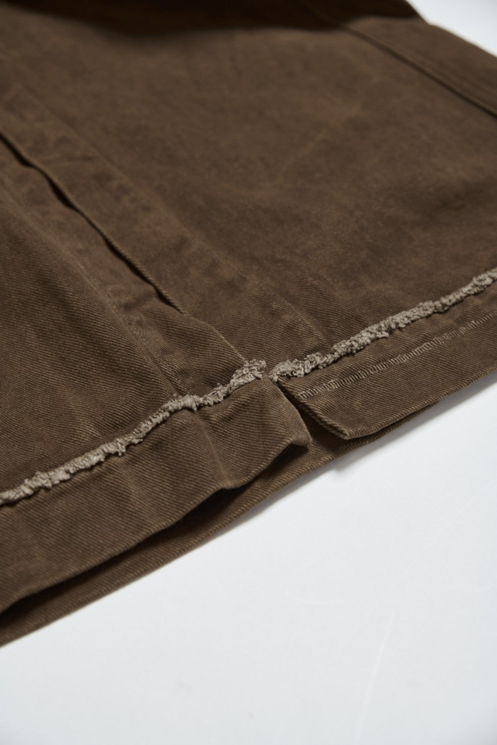 絨面抽鬚斜紋ALINE長裙-咖