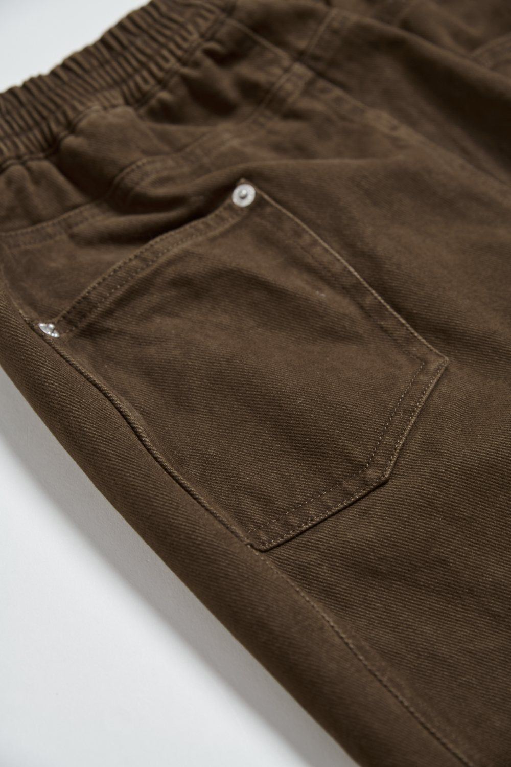 絨面抽鬚斜紋ALINE長裙-咖