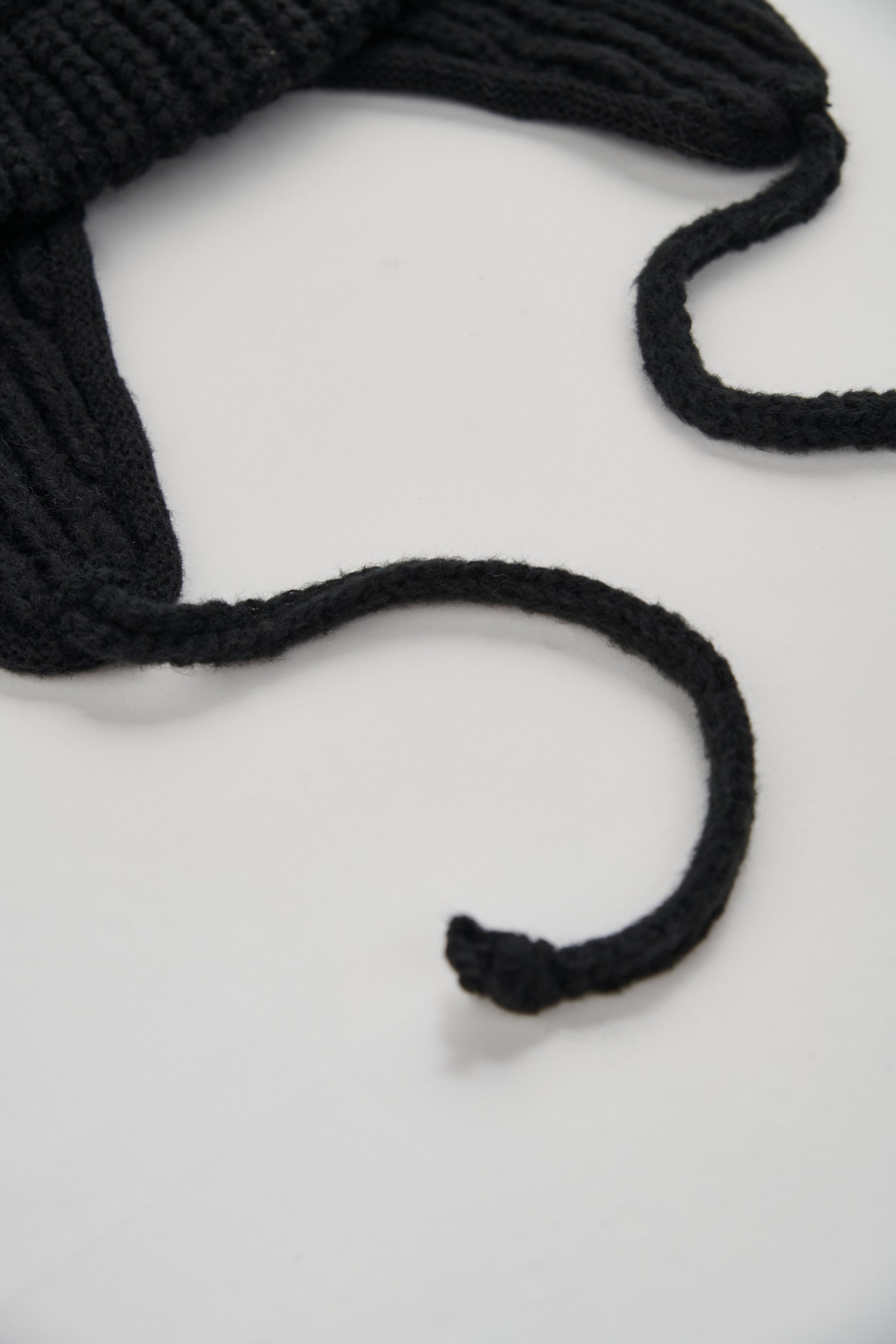 針織飛行造型帽-黑