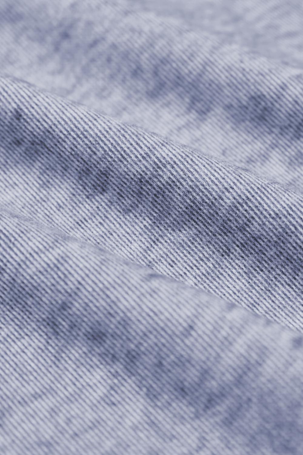 刺繡翻領絨感上衣-藍色